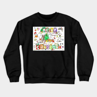 Merry Christmas with the kiwi birds Crewneck Sweatshirt